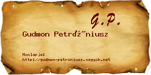 Gudmon Petróniusz névjegykártya